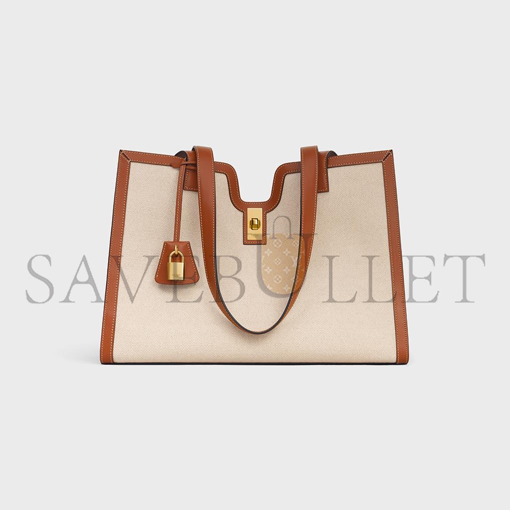 Ce**e cabas 16 in textile and calfskin 114482fd3.02nt (37*29*12cm)